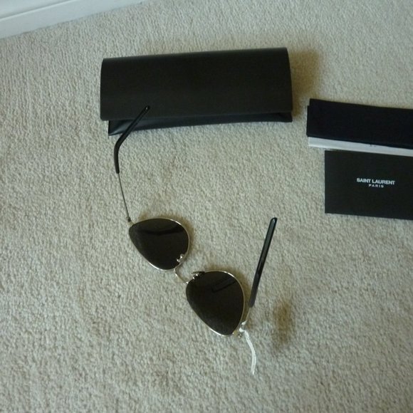 Saint Laurent Metal Cat-Eye Sunglasses (Model SL 310) - Silver/Black main image 6